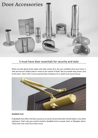 5 must have door essentials for security and style