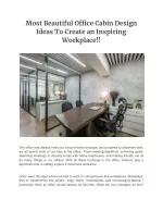 Most Beautiful Office Cabin Design Ideas - slide 1