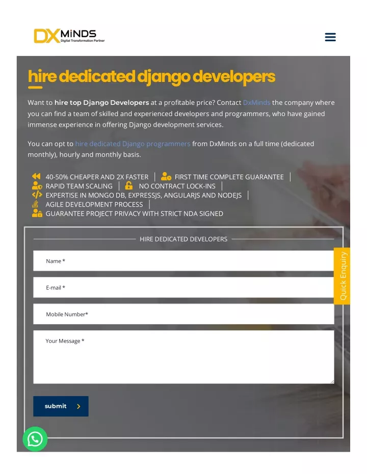 hire dedicated django developers