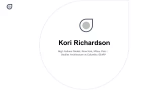 Kori Richardson - A Successful Model From New York