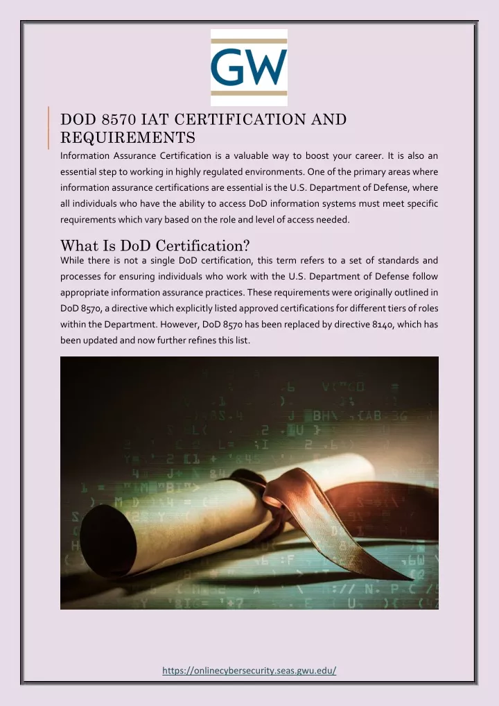 dod 8570 iat certification and requirements