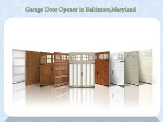 garage door opener in baltimore maryland