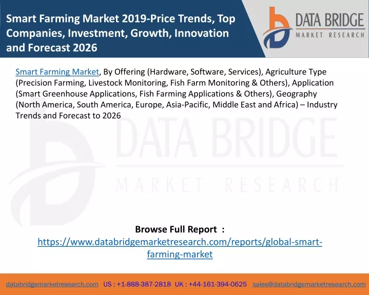 smart farming market 2019 price trends