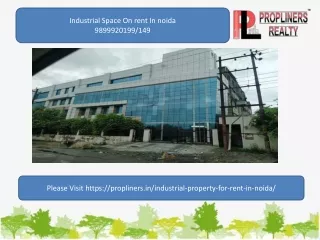 Industrial Space For Rent In Noida 9899920199 Factory Space
