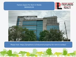 Factory Space For Rent In Noida 9899920199 Industrial Property