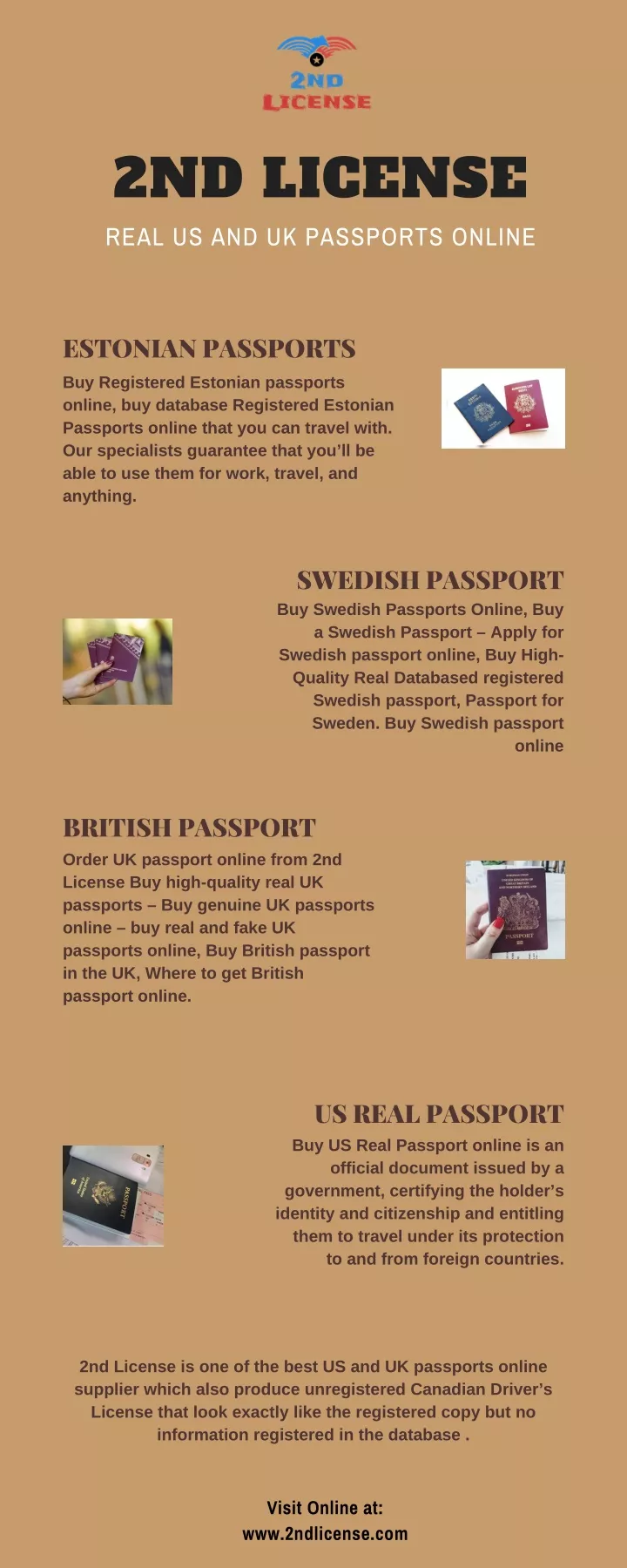 2nd license real us and uk passports online