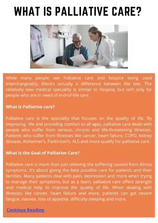 What is Palliative Care?