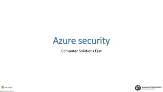 Microsoft Azure Security with Computer Solutions East