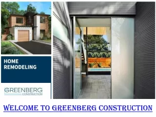 Welcome to GreenBerg Construction