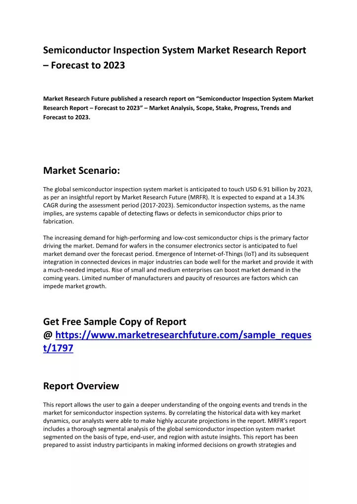 semiconductor inspection system market research