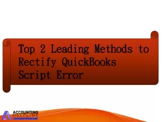 Tactics to overcome QuickBooks script Error with ease