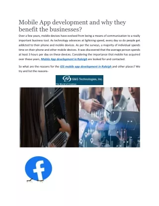 mobile app development and why they benefit
