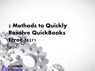Guide to rid of QuickBooks error 15271 with ease
