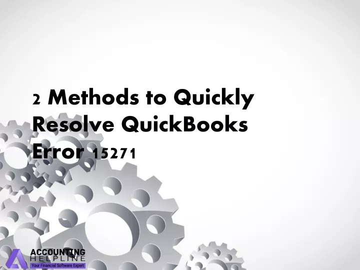 2 methods to quickly resolve quickbooks error