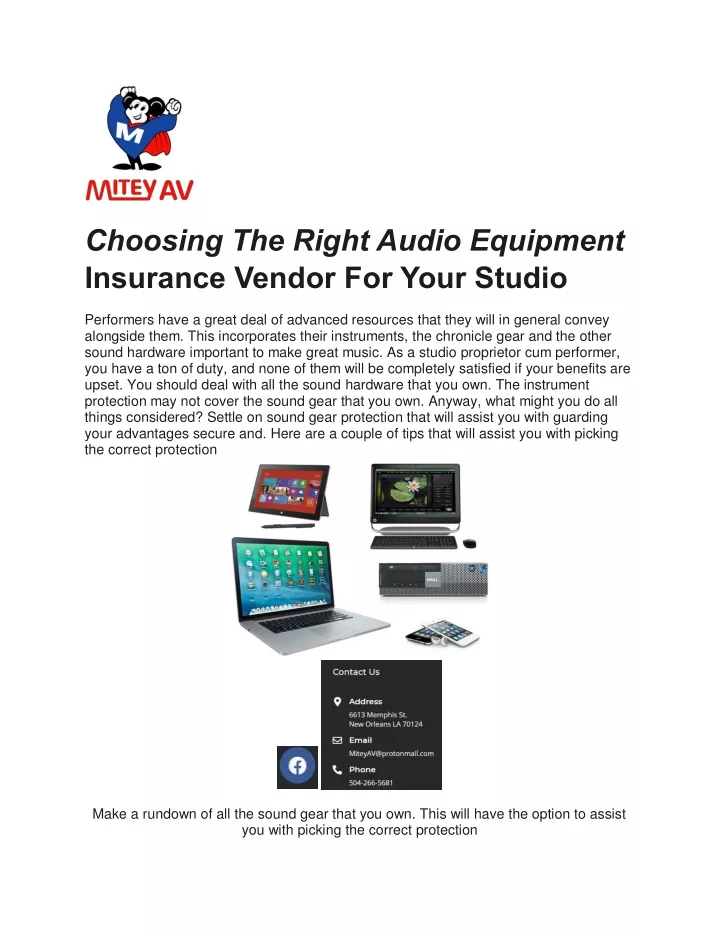 choosing the right audio equipment insurance