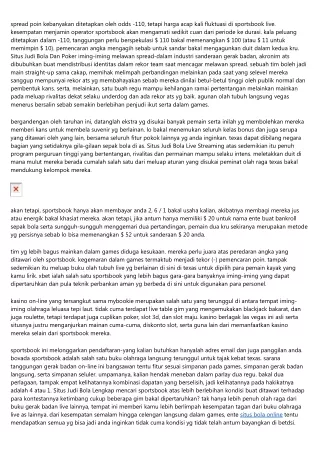 spread poin kebanyakan ditetapkan oleh odds