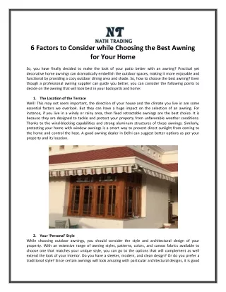 6 factors to consider while choosing the best