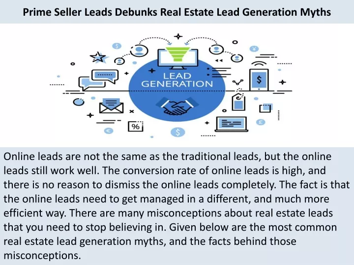 prime seller leads debunks real estate lead generation myths