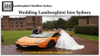 Wedding Lamborghini hire Sydney