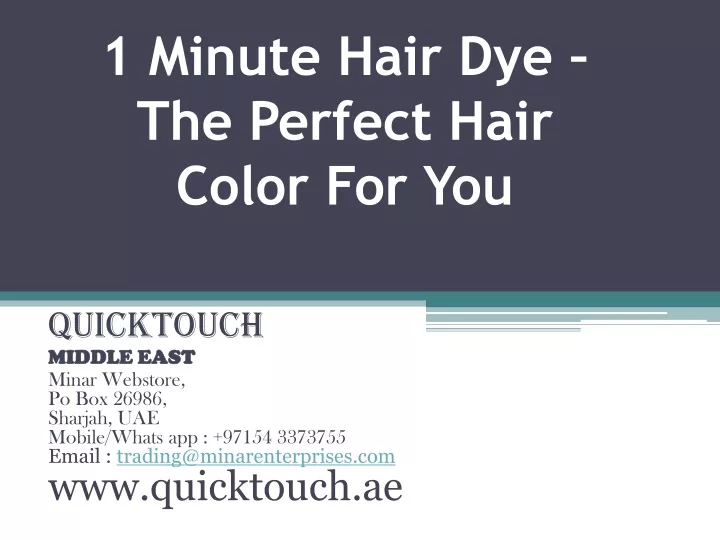 1 minute hair dye the perfect hair color for you