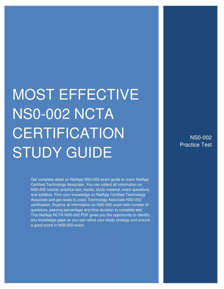 most effective ns0 002 ncta certification study