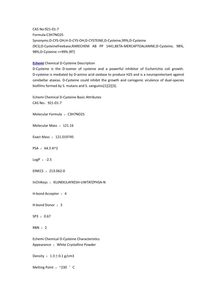 cas no 921 01 7 formula c3h7no2s synonyms