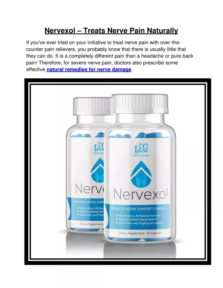 nervexol treats nerve pain naturally