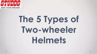The 5 types of two-wheeler helmets