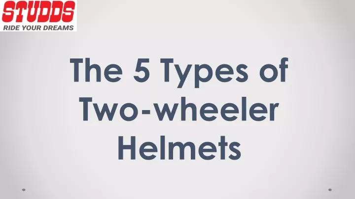 the 5 types of two wheeler helmets