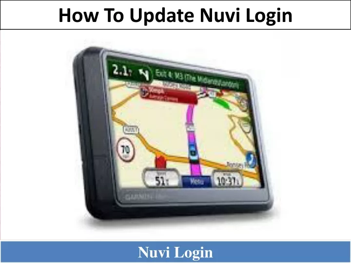 how to update nuvi login