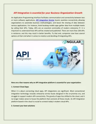 api integration is essential for your business