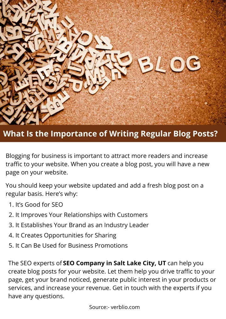 what is the importance of writing regular blog