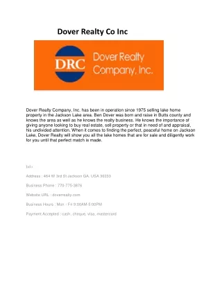 Dover Realty Co Inc
