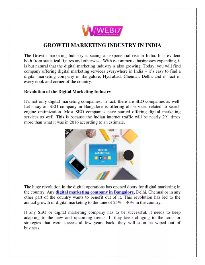 growth marketing industry in india