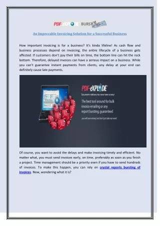an impeccable invoicing solution for a successful