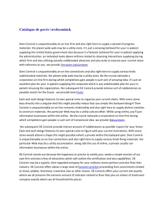 catalogue de pav s nvdeconinck