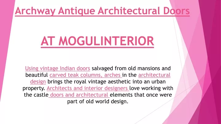 archway antique architectural doors