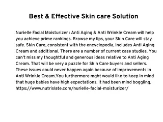 Nurielle Facial Moisturizer