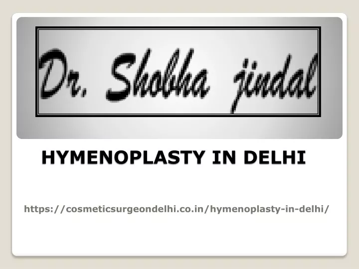 hymenoplasty in delhi