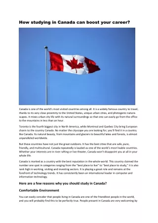 how studying in canada can boost your career