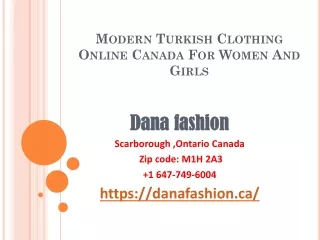 Modern Turkish Clothing Online Canada For Women And Girls