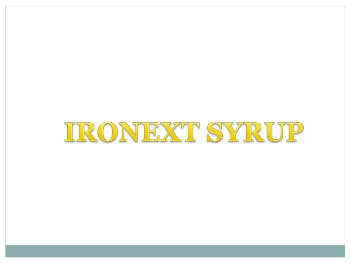 ironext syrup