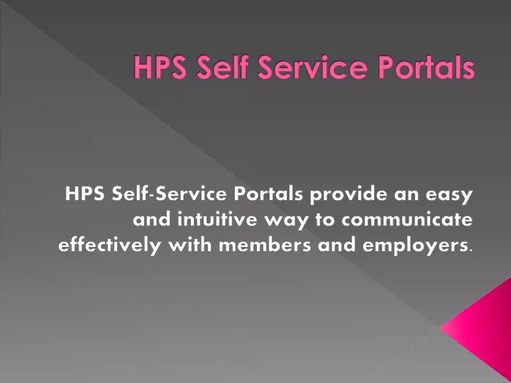 hps self service portals