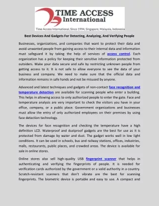 best devices and gadgets for detecting analyzing