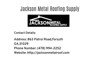 Jackson Metal Roofing Supply