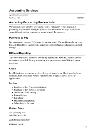 accounting services