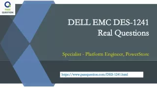 DELL EMC DES-1241 Practice Test Questions