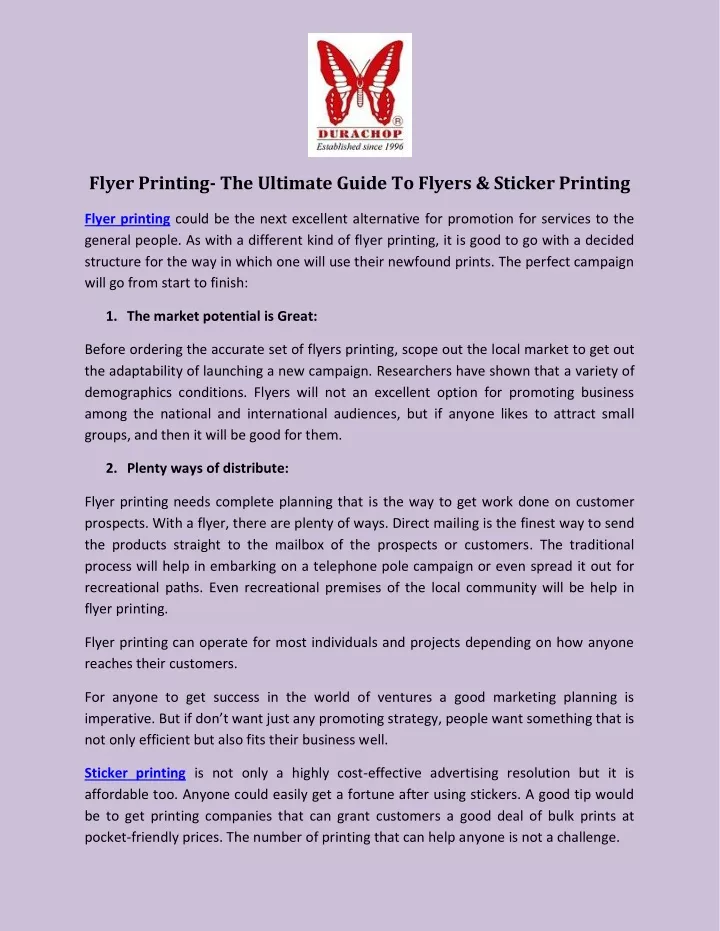 flyer printing the ultimate guide to flyers