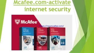 mcafee com activate internet security