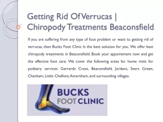 Getting Rid Of Verrucas | Chiropody Treatments Beaconsfield